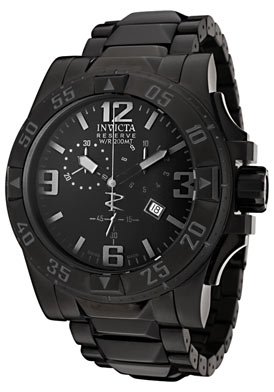 Invicta Men's 6260 Reserve Collection Excursion Chronograph Black Ion-Plated Watch