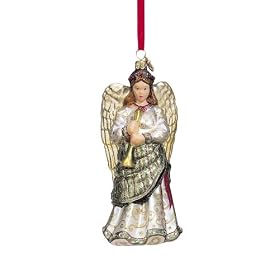 Reed & Barton Christmas Angel Glass Blown Glass Ornament
