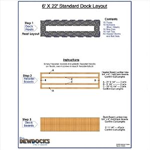 Dewdocks Standard Dock (Beige Blue,6 X 22-Feet) by