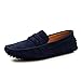 TDA Men's Stripe Multi Color Hot Suede Moccasin Loafers Boat Shoes