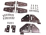 Rugged Ridge Black Chrome Trim Accessories for Jeep Door Hinge Kit Jeep Wrangler 1987 to 1995 (YJ) w/ Half Doors- Includes Windshield, Door, and Lower Door Hinges