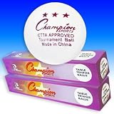 Champion Sports 3 Star White Table Tennis Balls One Dozen Ping Pong Balls [2 boxes of 6 balls each]