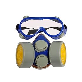 Grip 2 pc Respirator & Goggles Set