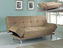 Taupe Micro Twill Modern Sofa Bed