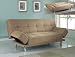 Taupe Micro Twill Modern Sofa Bed
