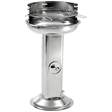 Landmann Barbecue rotondo con supporto a fungo, in acciaio INOX, pratico meccanismo di accensione, griglia cromatadi Grillchef
