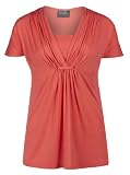 Elegant Dual Maternity/Nursing Gathered-loop Short Sleeve Top
