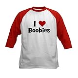 I Heart Boobies Kids Baseball Jersey I Heart Boobies Kids Baseball Jersey