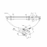 2000-2003 NISSAN MAXIMA LH FRONT (DRIVER SIDE) POWER WINDOW REGULATOR ASSEMBLY by TYC