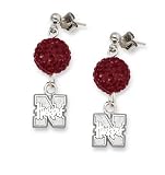 NCAA Nebraska Cornhuskers LogoArt Ovation Earrings