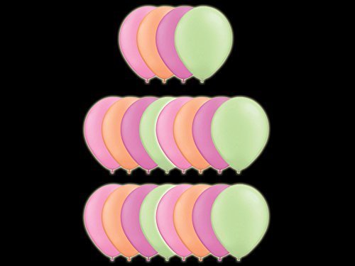 Black Light Reactive Latex Balloons Assorted 11 Inch (25 Count)