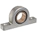 Spyraflo PB4-1250-B SAE-840 Oil Impregnated Bronze Bearing Pillow Block, 2 Bolt Holes, 1.250" Bore Diameter, Aluminum, Inch