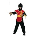 Ninja schwarz/rot Faschingskost�me f�r Kinder