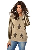 Bleu Marine Jersey Star (Beige)