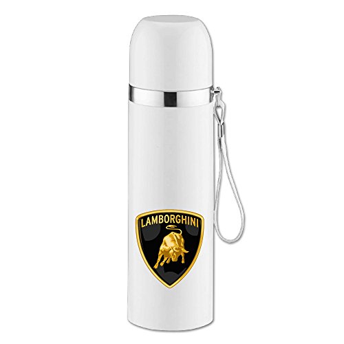 ポータブル ランボルギーニ スーパーカー アイコン 水筒 真空断熱 ウォーターボトル 自転車 スポーツ 直飲み White Size