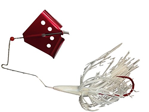 Megastrike Cavitron Buzzbait (3/8-Ounce, Gold Blade White Skirt)