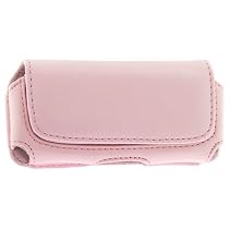 Universal Horizontal Long Slim Leather Case with Belt Clip - Pink for Alltel LG Rhythm AX585