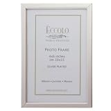 Eccolo Simple Narrow Border Silver Plated Frame, 5-Feet by 7-Feet