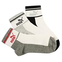 (プーマ)PUMA クルーソックス サイドロゴ 3足組 ミックスB 4296-764