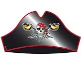 Piratenhut Red Pirate 8 St&uuml;ck - Folat