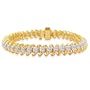 1 Carat Diamond Heavy Swirl Bracelet in 14K Gold