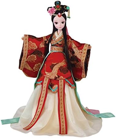 OMISS 11.5" Chinese Ancient Style Doll Ball-jointed Doll with Handmade costume red dress