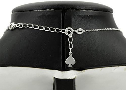 Silver Necklace Extender - Spade Charm (2.5")
