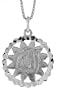 Sterling Silver Allah Pendant, 3/4 in. (19mm)