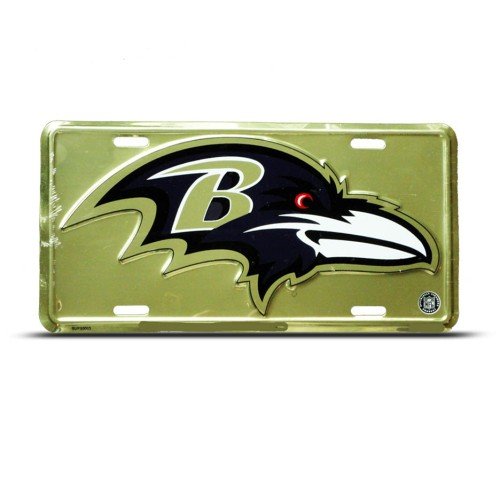 Baltimore Ravens Metal Nfl Sport License Plate Wall Sign Tag