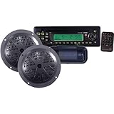 PYLE PLCD14MRKT Waterproof Marine CD/MP3 Player Receiver with Speaker and Splash Proof Radio Cover PYLE PLCD14MRKT Waterproof Marine CD/MP3 Player Receiver with Speaker and Splash Proof Radio Cover