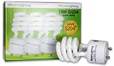 Efficient Lighting GU24, 18 Watt, Warm White Color, Compact Fluorescent Spiral Bulb, 3 pack