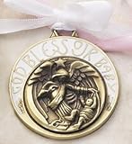 Guardian Angel Crib Medal (White)