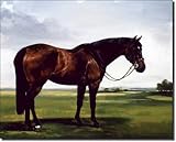 IMAGE OF Landscape with Bay by Janet Crawford - Equine Horse Art Ceramic Accent Tile 8