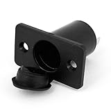 uxcell 車のシガーライターソケット　55 x 55 x 32mm　ブラック　プラスチック製のシェル