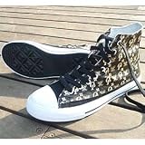 バロックワークス×ワンピース ハイカットスニーカー モノグラム ブラック S モノグラム