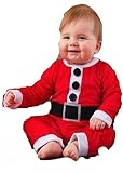 (イモクリコ) Imocrico サンタ カバーオール ロンパース ベビー 帽子セット 1才 2才 赤ちゃん クリスマス (90, 男の子用)