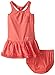 Calvin Klein Baby-Girls Infant Orange Dress with Eyelet On Skirt