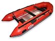 OCEAN380 RED 12.5 FT INFLATABLE BOAT ALUMINUM FLOOR 25HP