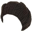 New Crochet Beret Tam Chunky Loop Knit Slouch Hat Brown Medium Large