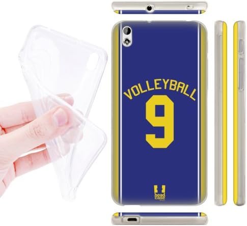 Head Case Designs Volleyball Sports Jersey Soft Gel Back Case Cover for HTC Desire 816