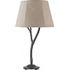 Royce Lighting RLT5145-99 Sausalito Collection Single Light Outdoor Table Lamp, Natural Linen Fabric Shade, Mocha Tan Finish