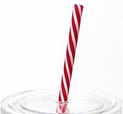10pcs Party Reusable Plastic Thick Birthday Straw Drinking Straw Fashion Wedding Color : RED