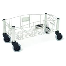 Rubbermaid Commercial 3553 Slim Jim Stainless Steel Dolly for Slim Jim Containers, 120 lb. Capacity, 9-1/2" Height x 9-3/8" Width x 20-3/8" Depth