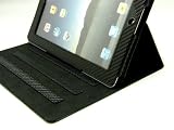 Pyrus Electronics (Trademark) Faux Leather Multi Position Case for iPad 2 (latest Generation) - Black Strap