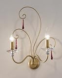 TOMMASO:, Wandleuchte, Made in Italy, Handarbeit, Made with Murano Glas, Made with OPTIC KOLARZ Kris