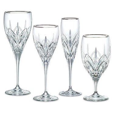 Marquis from Waterford 108978 Caprice Platinum Crystal Beverage Glass 16-oz.