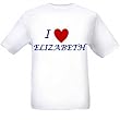 I LOVE ELIZABETH - Name-series - White T-shirt