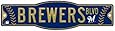 MLB Milwaukee Brewers 4.5-by-17 Sign