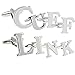MoAndy Men's Shirts Cufflinks Alphabet Letter