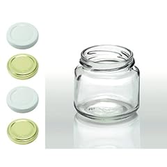 Cap+Cro - 12 St�ck Rundgl�ser 108 ml, Deckelfarbe: weiss